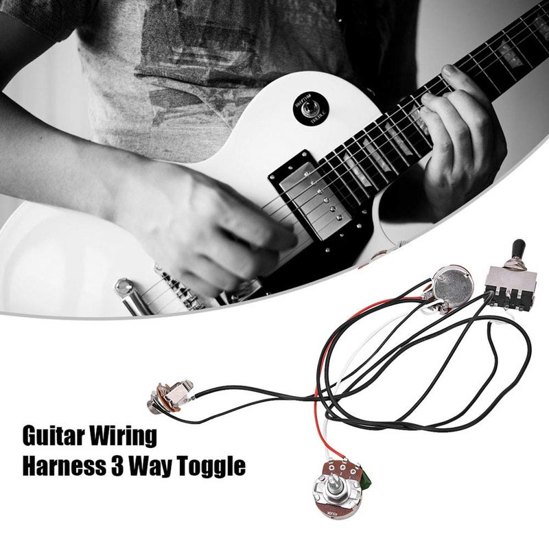 VGEBY Guitar Wiring Harness, 3 Way Toggle Switch One Volume One Tone Jack for Electirc Guitar Bass - Image 5